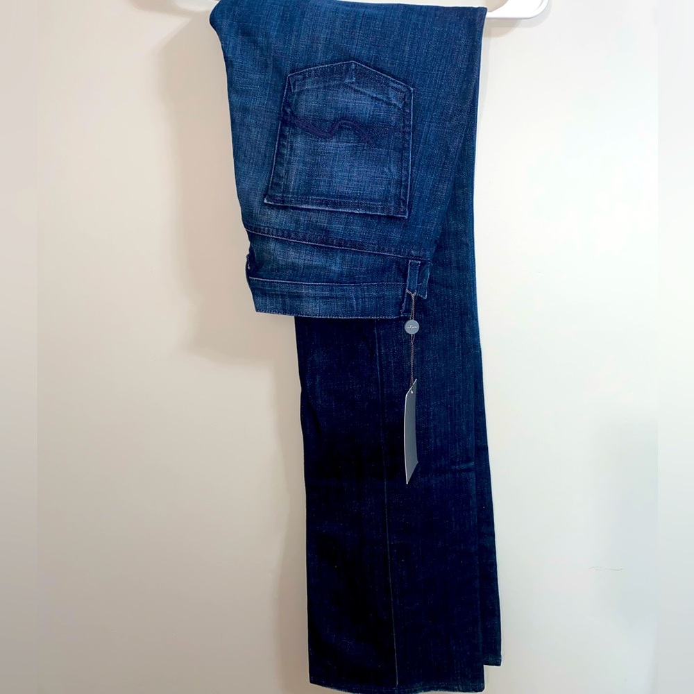 7 for All Mankind boot cut blue jeans